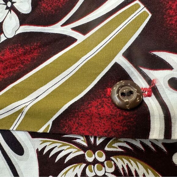 Ky’s Hawaiian Shirt 100% Cotton Surlboards Tropical Floral Print Mens Size XL - Picture 8 of 9